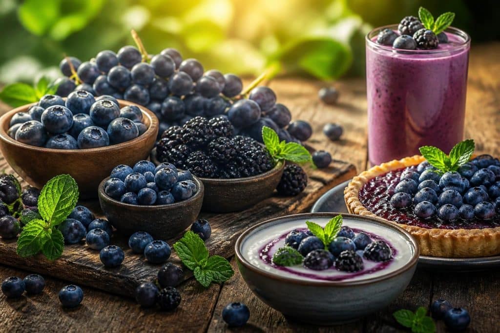 découvrez les bienfaits des fruits bleus, explorez leurs différentes variétés et apprenez à les utiliser en cuisine pour des recettes savoureuses et santé.